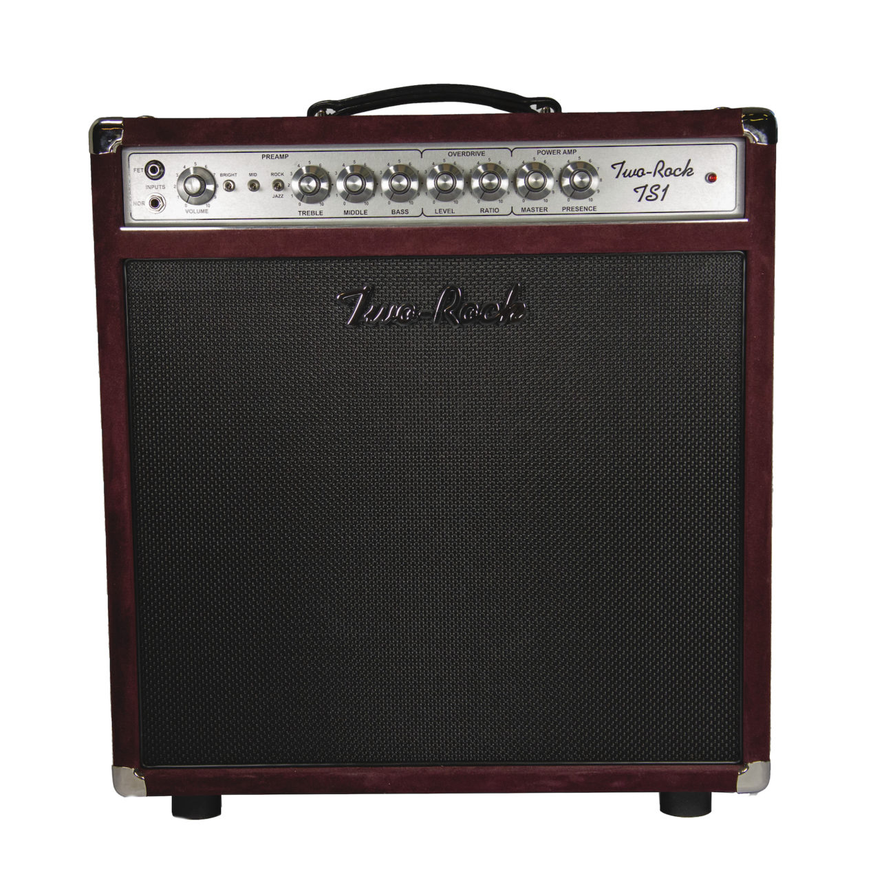 2019 TWO-ROCK TS-1 – 50 Watt Combo Silver Anodize Chassis Burgundy Suede