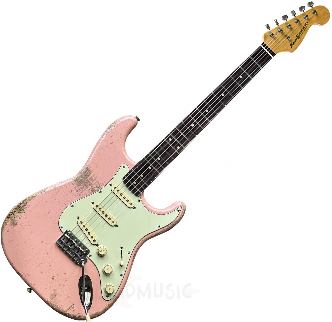 2024 Kauffmann 63 S Stratocaster Heavy Aged Shell Pink
