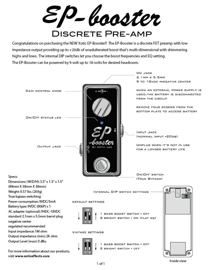 xotic ep booster | hartwellspremium.com